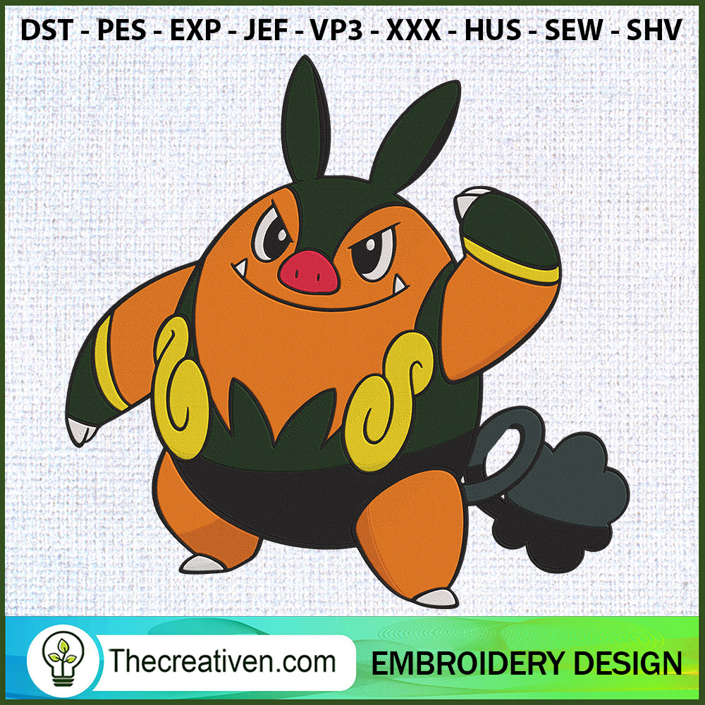 Pignite Pokemon Embroidery D Embroidery Design 1 Pignite Pokemon Embroidery D Embroidery Design