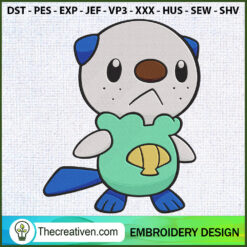 Oshawott Pokemon Embroidery  Embroidery Design