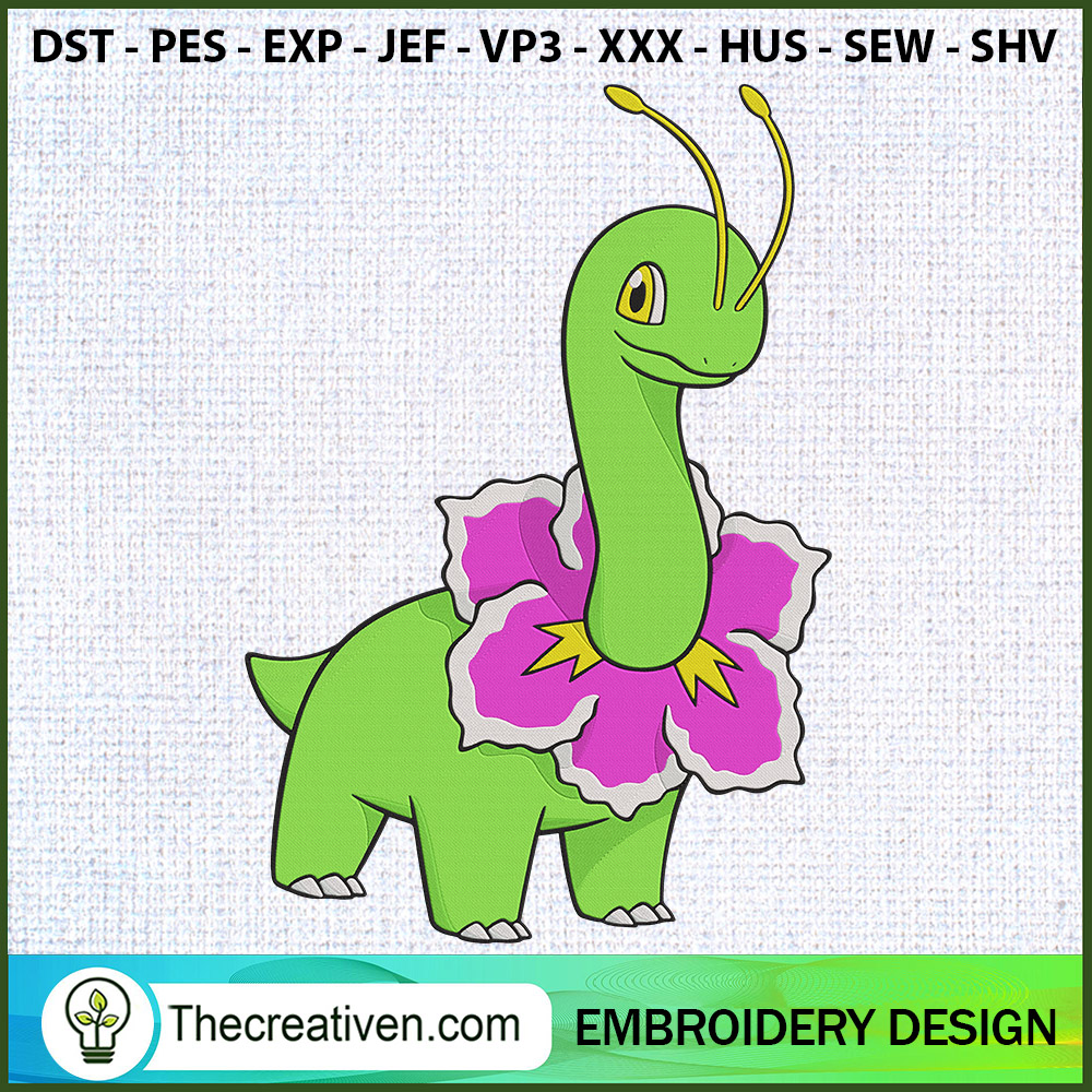 Meganium Pokemon Embroidery Embroidery Design 1 Meganium Pokemon Embroidery Embroidery Design