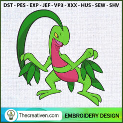 Grovyle Pokemon Embroidery D Embroidery Design