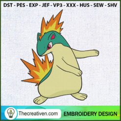 Quilava Pokemon Embroidery D Embroidery Design