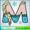 Frozen Letter M SVG, M Birthday SVG, Disney Frozen SVG 2 Frozen Letter M copy