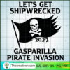 Let's Get Shipwrecked Gaspar SVG Cut File for Cricut 2 Lets Get Shipwrecked Pirate Jolly Roger Gasparilla 2022 copy