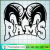 Rams Logo BW SVG, Rams Football SVG, American Football SVG