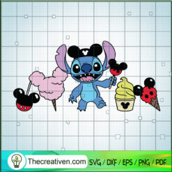Stitch Disneyland Snacks Mic SVG Cut File for Cricut