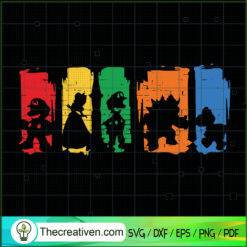 Super Mario Squad SVG, Super Mario Characters SVG, Funny Game SVG