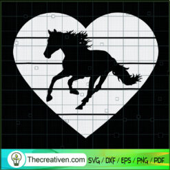 Horse Valentines Day Heart SVG Cut File for Cricut & Silhouette