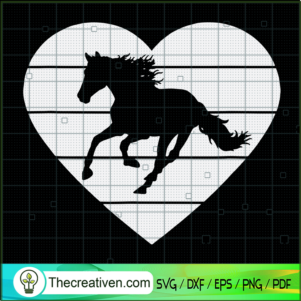 Horse Valentines Day Heart SVG Cut File for Cricut & Silhouette 1 Horse Valentines Day Heart SVG Cut File for Cricut & Silhouette