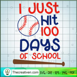 I Just Hit 100 Days Of School SVG Cut File for Cricut & Silhouette