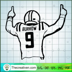 Joe Burrow SVG, Cincinnati Bengals SVG, Football SVG