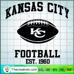 Kansas City Football EST 1960 SVG Cut File for Cricut & Silhouette