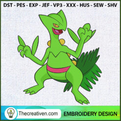 Sceptile Pokemon Embroidery  Embroidery Design
