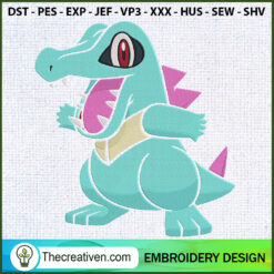 Totodile Pokemon Embroidery  Embroidery Design