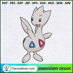 Togetic Pokemon Embroidery D Embroidery Design