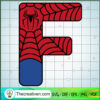 Spider-man Letter F SVG, Spider-man SVG, Kids SVG 3 Spiderman letter F copy