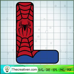 Spider-man Letter L SVG, Spider-man SVG, Kids SVG