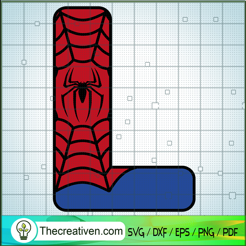 Spider-man Letter L SVG, Spider-man SVG, Kids SVG 1 Spider-man Letter L SVG, Spider-man SVG, Kids SVG