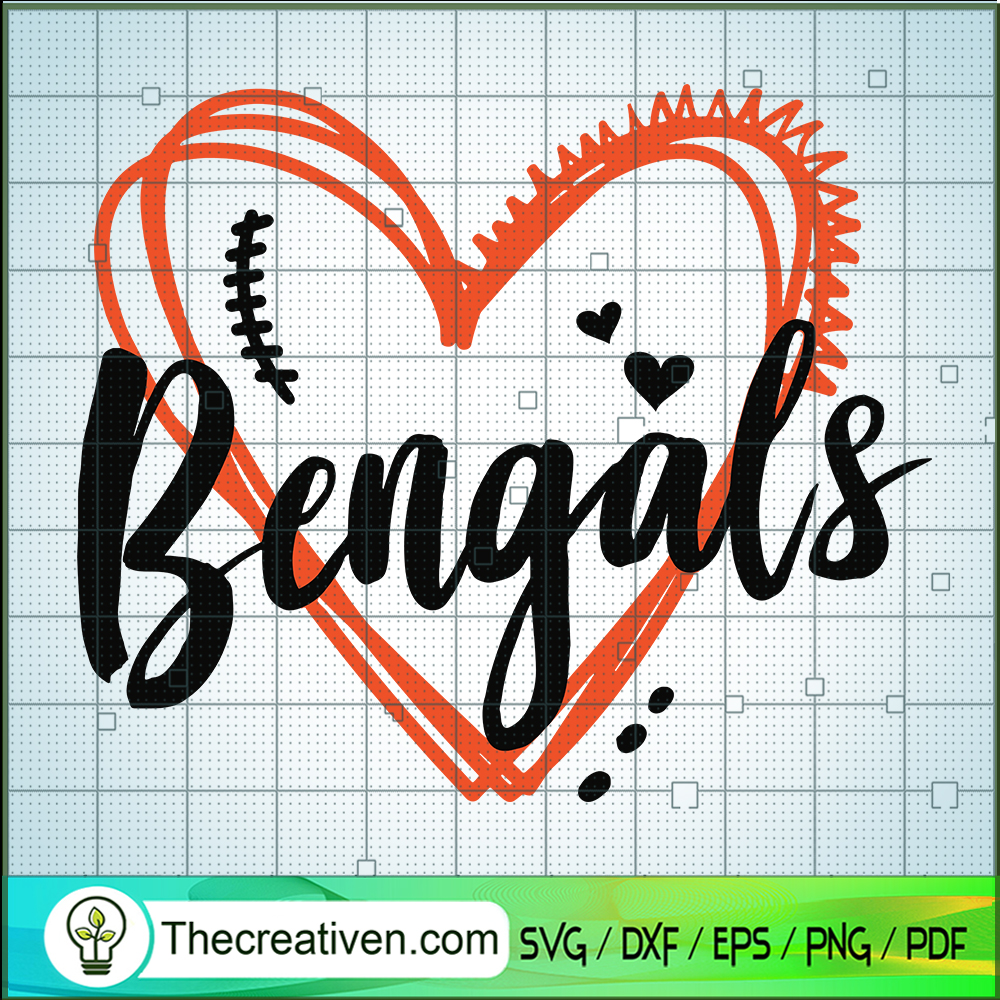 Bengals Heart SVG, Love Bengals SVG, Cincinnati Bengals SVG 1 Bengals Heart SVG, Love Bengals SVG, Cincinnati Bengals SVG