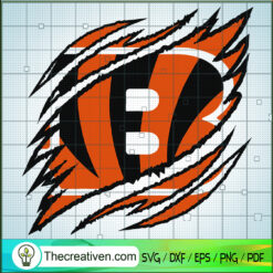Cincinnati Bengals Ripped Claw SVG, Bengals Logo SVG, Sports SVG