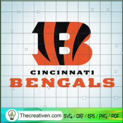 Cincinnati Bengals B Logo SVG, Bengals Football SVG, Sports SVG