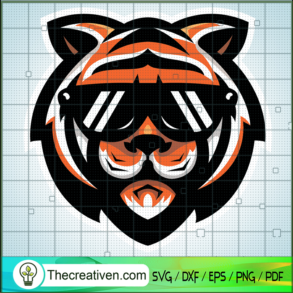 Cool Bengals Tiger With Sung SVG Cut File for Cricut 1 Cool Bengals Tiger With Sung SVG Cut File for Cricut