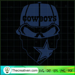 Cowboys Skull SVG, Dallas Cowboys SVG, American Football SVG