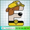 Letter Rubble E SVG, Rubble Paw Patrol SVG, Letter E SVG 2 Letter Rubble copy
