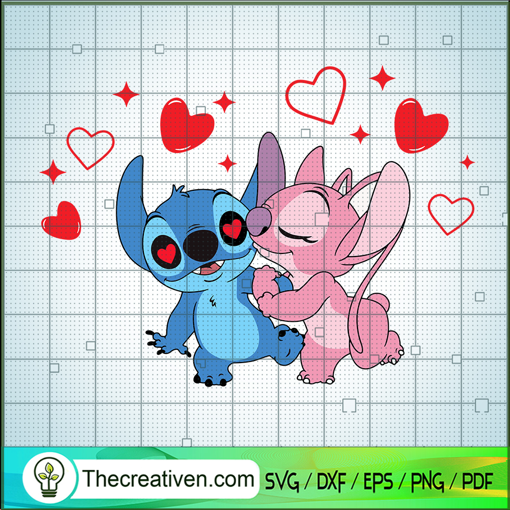 Lilo And Stitch Love Valentines SVG Cut File for Cricut & Silhouette 1 Lilo And Stitch Love Valentines SVG Cut File for Cricut & Silhouette