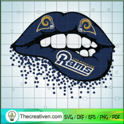 Los Angeles Rams Lips SVG, LA Rams Football SVG, Lips SVG