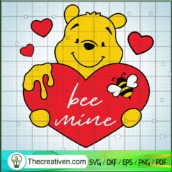 Winnie The Pooh Valentines SVG Cut File for Cricut & Silhouette