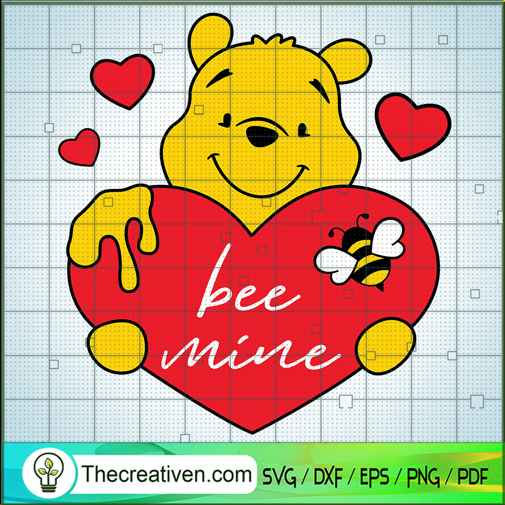 Winnie The Pooh Valentines SVG Cut File for Cricut & Silhouette 1 Winnie The Pooh Valentines SVG Cut File for Cricut & Silhouette