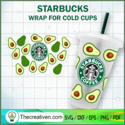 Half Avocado Starbucks Cold Cup SVG Cut File for Cricut & Silhouette