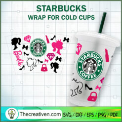 Barbie Girls Starbucks Cold Cup SVG Cut File for Cricut & Silhouette