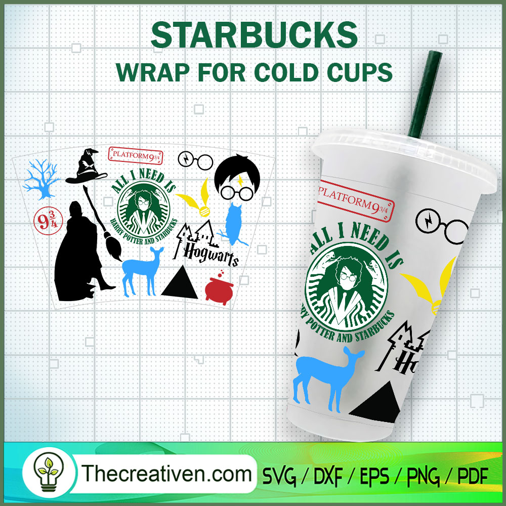 All I Need Is Harry Potter And Starbuc SVG Cut File fo Design 84291 1 All I Need Is Harry Potter And Starbuc SVG Cut File fo Design 84291
