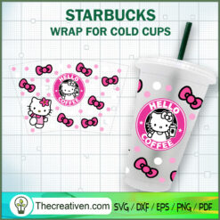 Hello Coffee Starbucks Cold Cup SVG Cut File for Cricut & Silhouette