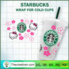 Cute Pink Flower Hello Kitty SVG Cut File for Cricut
