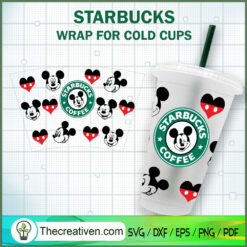 Funny Mickey Starbucks Cold Cup SVG Cut File for Cricut & Silhouette