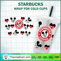Mickey Red Logo Starbucks Co SVG Cut File for Cricut