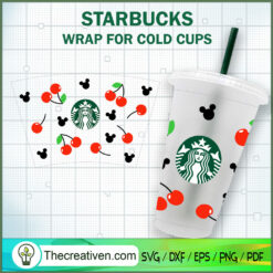 Cherry Mickey Starbucks Cold Cup SVG Cut File for Cricut & Silhouette