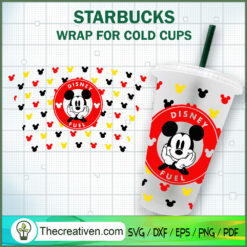 Mickey On Chin Starbucks Cold Cup SVG Cut File for Cricut & Silhouette