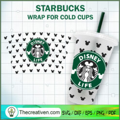 Disney Life Green Starbucks  SVG Cut File for Cricut