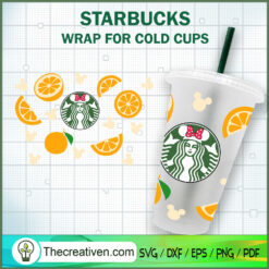 Orange Minnie Bow  Starbucks SVG Cut File for Cricut