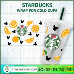 Orange Minnie  Starbucks Cold Cup SVG Cut File for Cricut & Silhouette