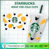 Orange Mickey Starbucks Cold Cup SVG Cut File for Cricut & Silhouette