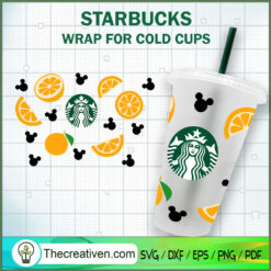 Orange Mickey Starbucks Cold Cup SVG Cut File for Cricut & Silhouette