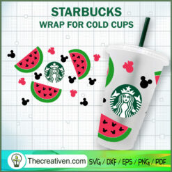 Watermelon Mickey Starbucks  SVG Cut File for Cricut