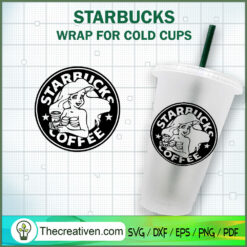Ariel Princess Starbucks Cold Cup SVG Cut File for Cricut & Silhouette