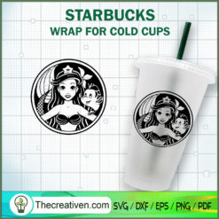 The Little Mermaid Starbucks SVG Cut File for Cricut