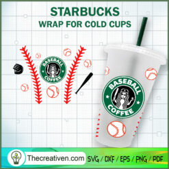Baseball Player Coffee Starb SVG Cut File for Cricut