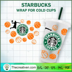 Basketball Starbucks Cold Cup SVG Cut File for Cricut & Silhouette
